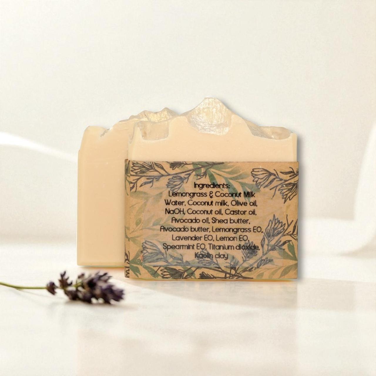 LEMONGRASS & Coconut Milk Handmade Soap - Image 2