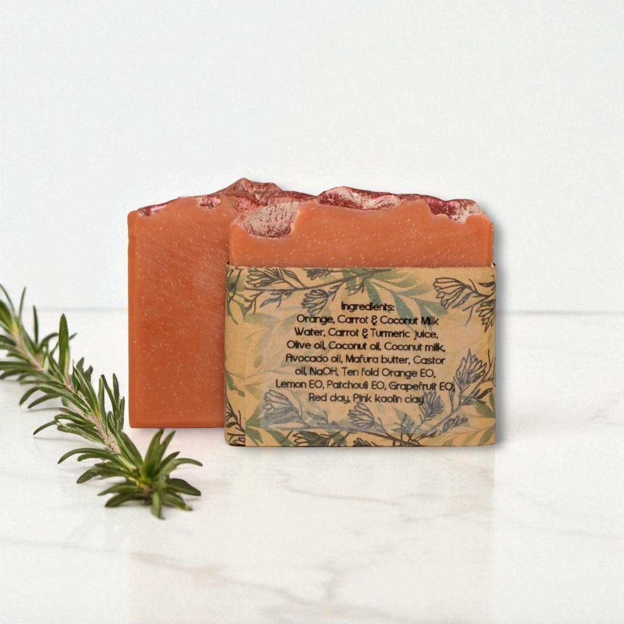 CARROT & Coconut Milk Handmade Soap - Image 2